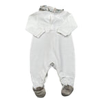 Babyvip Tutina Tinta Unita con Colletto per Neonata T2819 BIANCO BABYVIP 