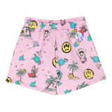 Barrow Kids Short Tinta Unita Con Stampe In Contrasto Rosa Per Bambina