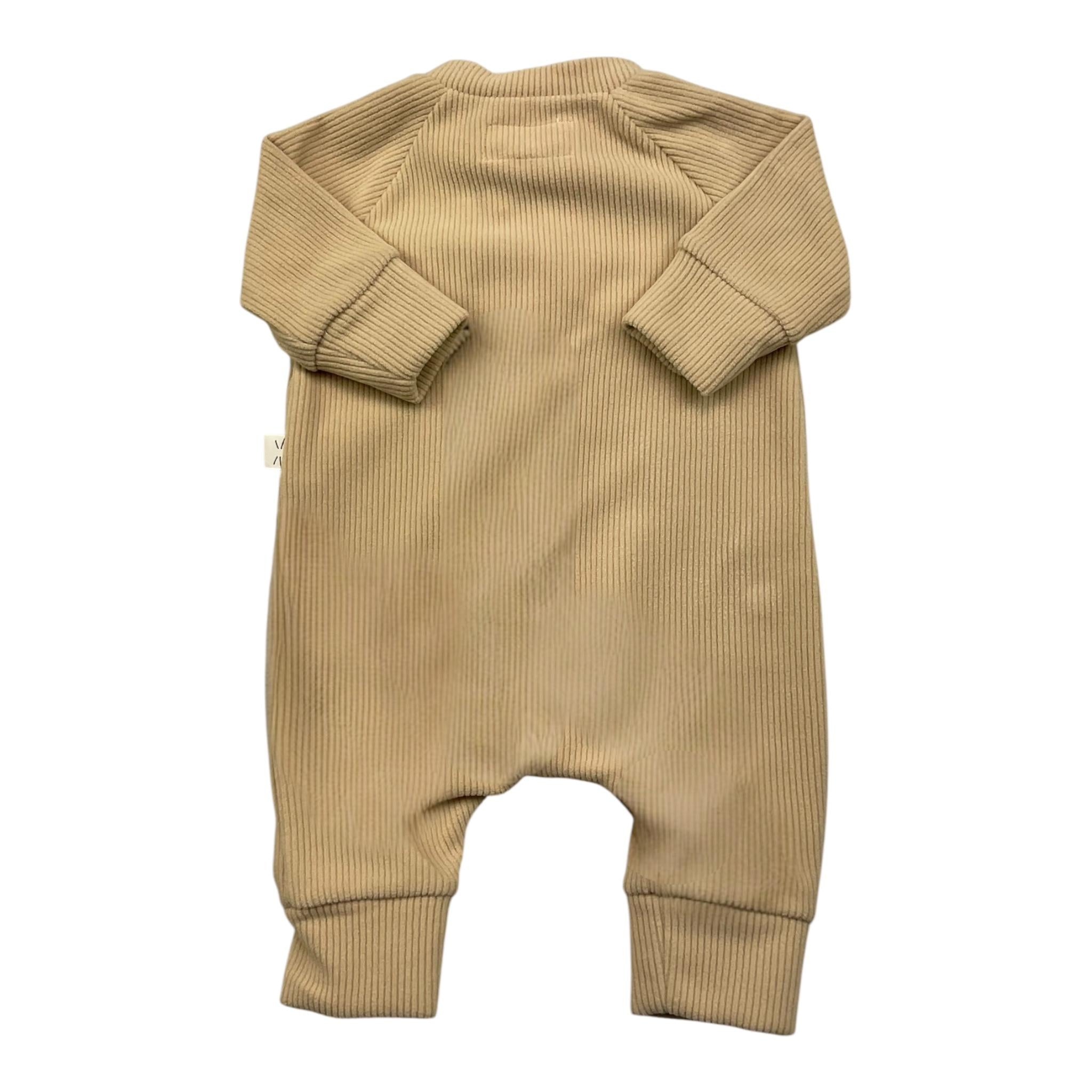 TEDDY E MINOU tutina tinta unita con stampa Sabbia per Neonato I23CP032M0130 SABBIA TEDDY E MINOU 