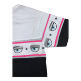 Chiara Ferragni T-Shirt Girocollo Bicolore Con Stampa Bianco/Nero Per Bambina