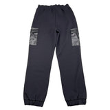 NAME.IT pantalone tuta tinta unita cn tasconi Nero per Bambino 13220202 NERO NAME.IT 