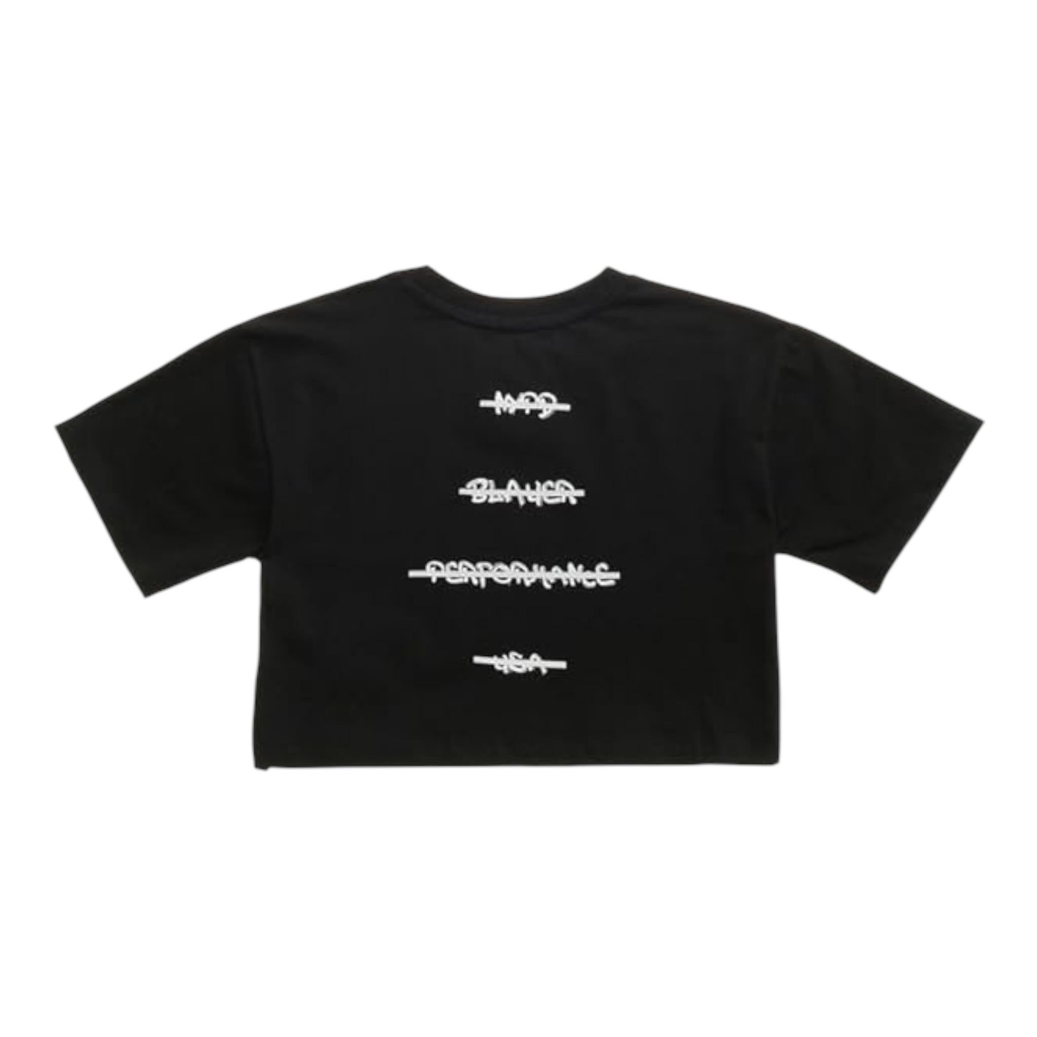 Blauer T-Shirt Girocollo Tinta Unita con Stampa per Bambina 25SBLGH02550X NERO BLAUER 