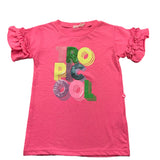 Billieblush Abito Tinta Unita Mezza Manica con Paillettes Rosa per Bambina