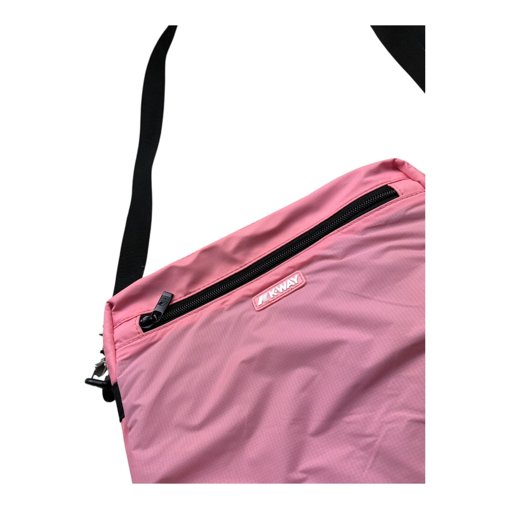 K-Way Borsa Tinta Unita con Tracolla per Bambina K8125RW ROSA K-WAY 