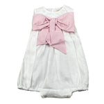 Bear Pagliacetto Tinta Unita con Fiocco per Neonata PCC3 BIANCO BEAR 