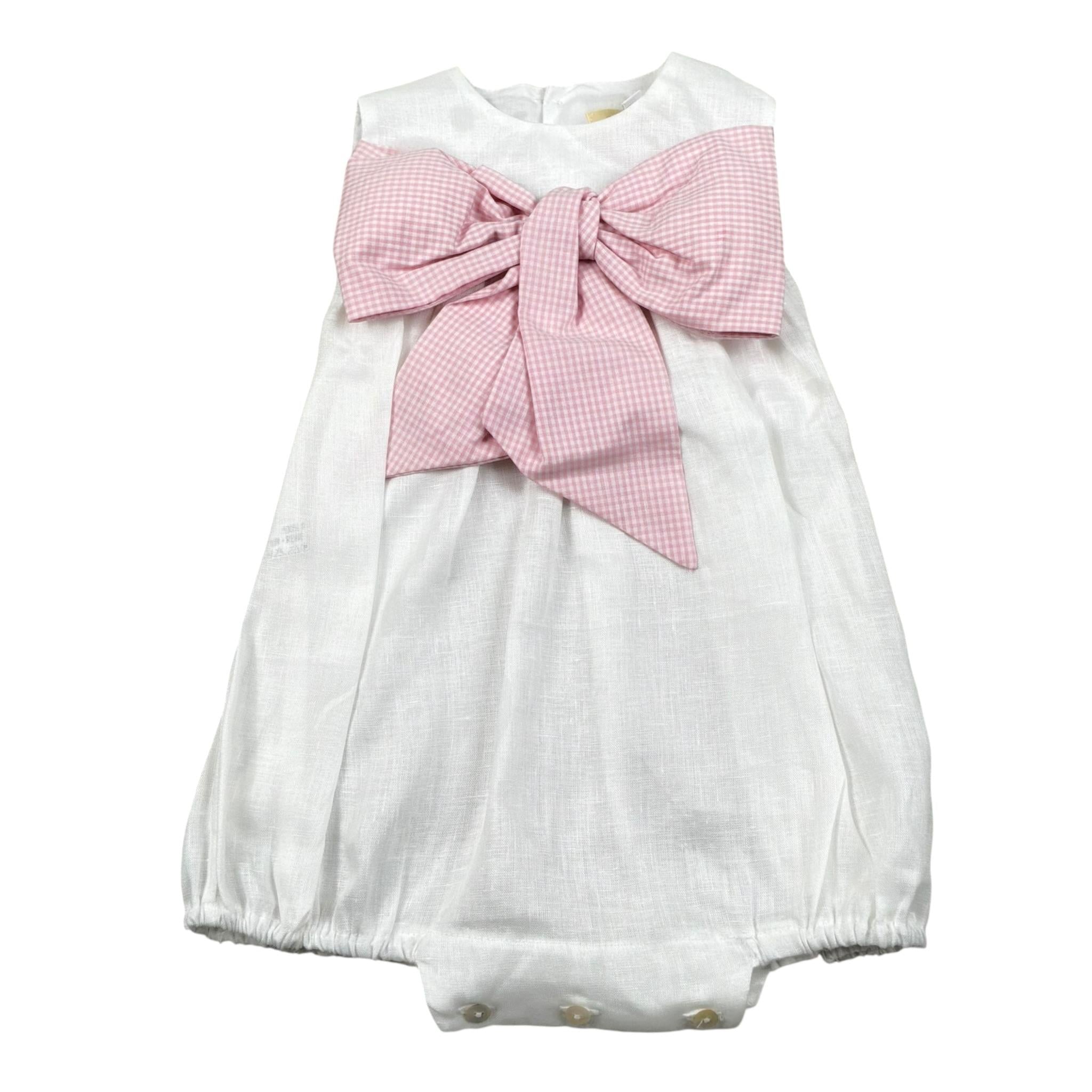 Bear Pagliacetto Tinta Unita con Fiocco per Neonata PCC3 BIANCO BEAR 