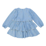 Liu Jo Abito Tinta Unita con Stampa per Bambina KF4048 AZZURRO LIU JO 