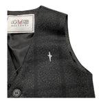 CESARE PACIOTTI gilet tinta unita con logo Nero per Bambino GLP2324B NERO CESARE PACIOTTI 