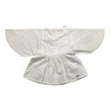 Chloe' Camicia Tinta Unita Traforata per Neonata C20020 BIANCO CHLOE' 