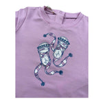 Alice Pi T-Shirt Girocollo Tinta Unita con Logo per Neonata HA5063X LILLA ALICE PI 