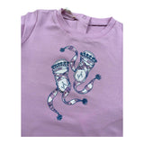 Alice Pi T-Shirt Girocollo Tinta Unita con Logo per Neonata HA5063X LILLA ALICE PI 