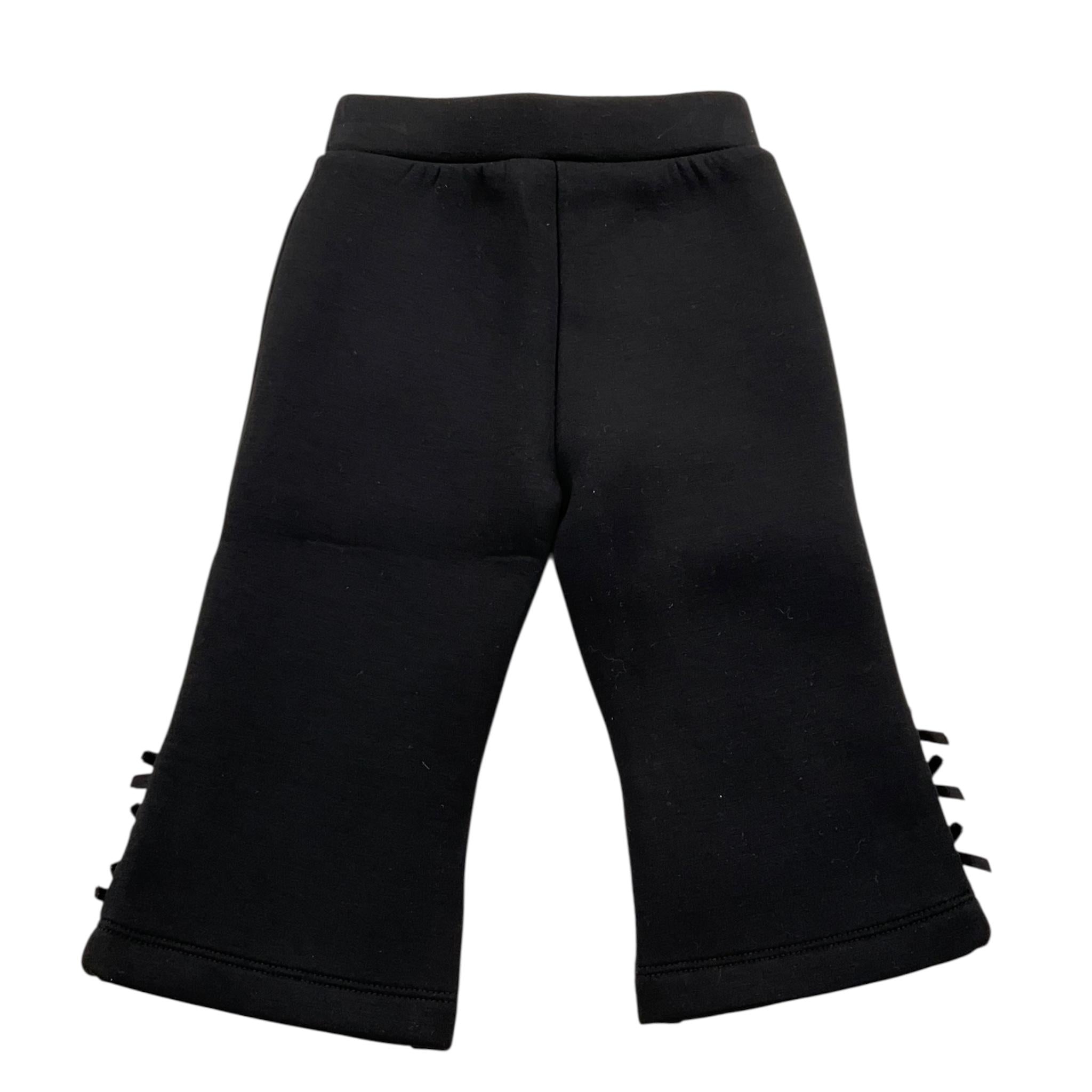 LIU JO pantalone tinta unita con fiocchi Nero per Neonata HF4085X NERO LIU JO 