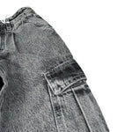 Lu Lu By Miss Grant Jeans Tinta Unita Modello Cargo per Bambina LL3120 GRIGIO LU LU BY MISS GRANT 