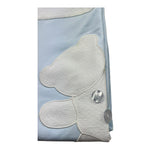 Le Bebe Coperta Bicolore Tinta Unita con Orso per Neonato LBB5293 AZZURRO LE BEBE 