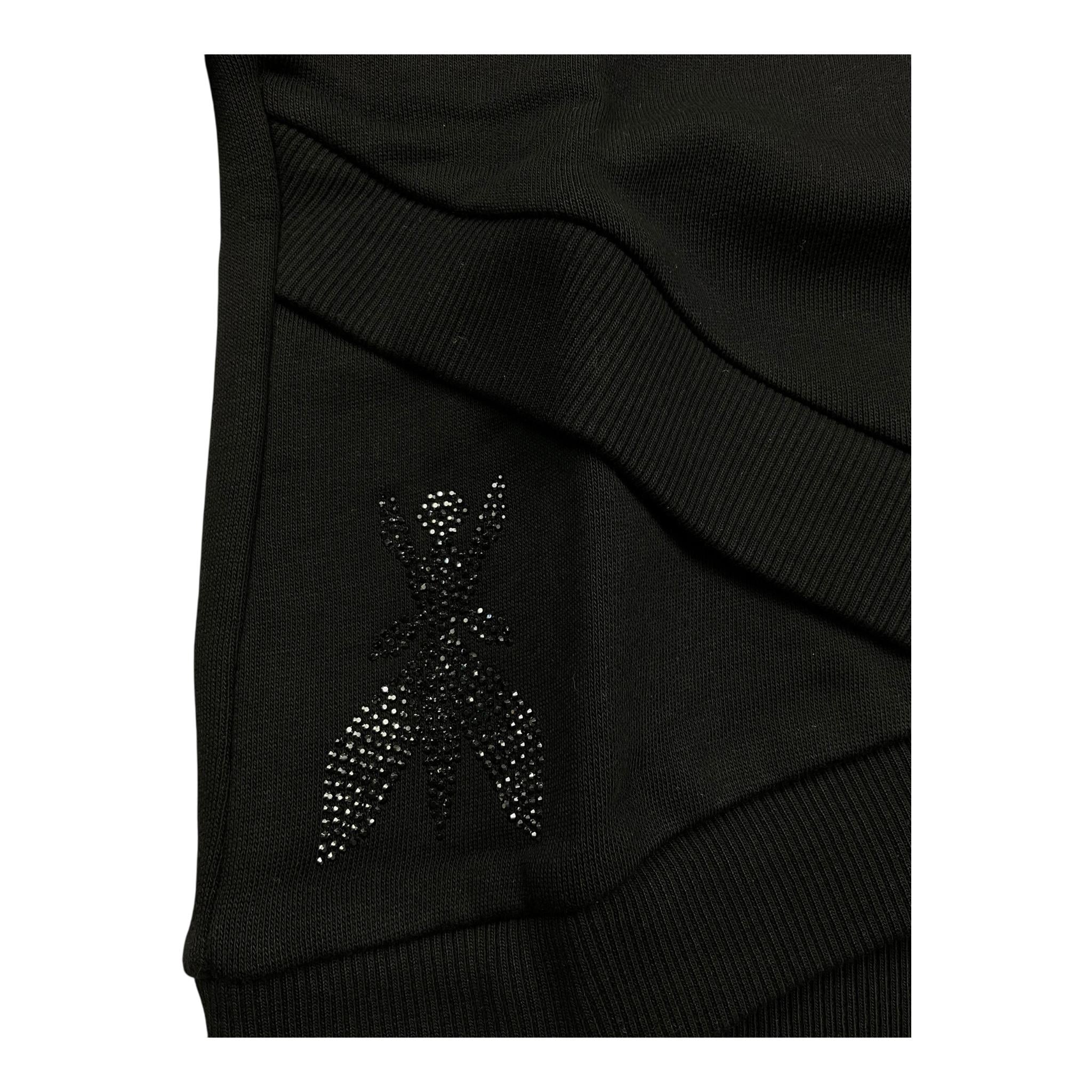 PATRIZIA PEPE felpa chiusa girocollo tinta unita con brillantini Nero per Bambina 7M0833X NERO PATRIZIA PEPE 