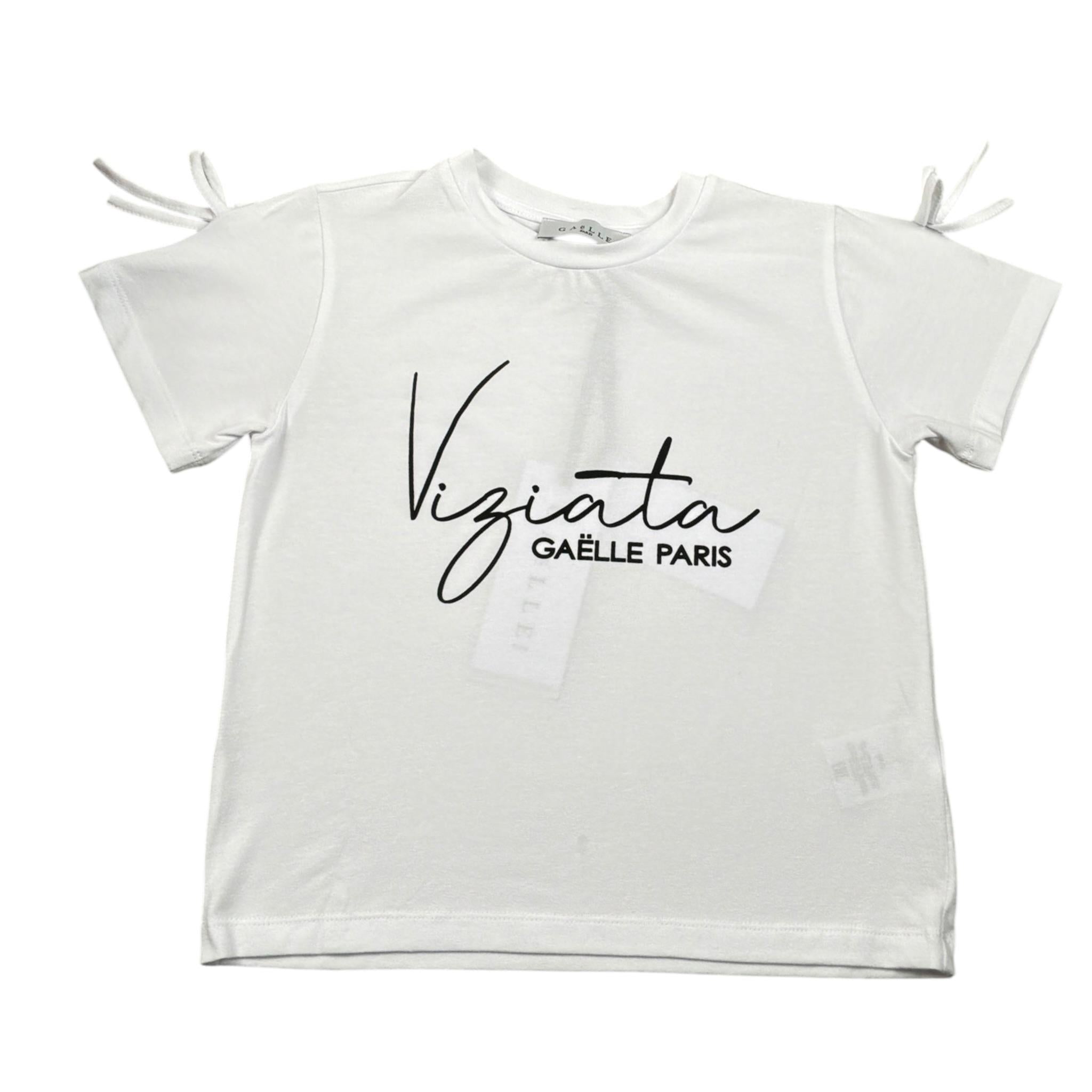 Gaelle T-Shirt tinta unita con Stampa Bianco per Bambina 2746N00500 BIANCO GAELLE 