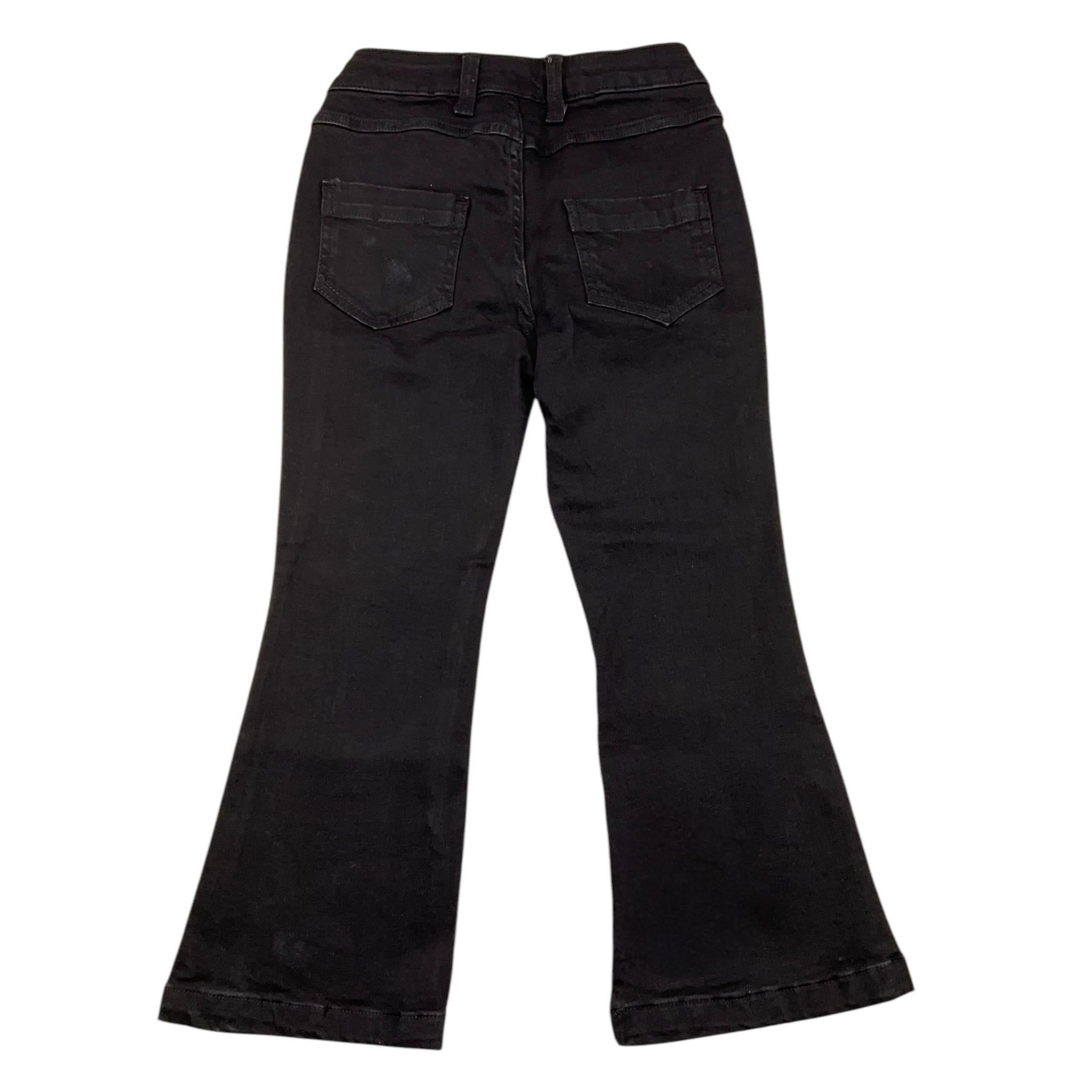 MARC ELLIS jeans tinta unita modello zampa con stampa stelle Nero per Bambina JMJPT00210 NERO MARC ELLIS 