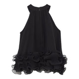 Liu Jo Top Tinta Unita Cn Voila Nero Per Bambina