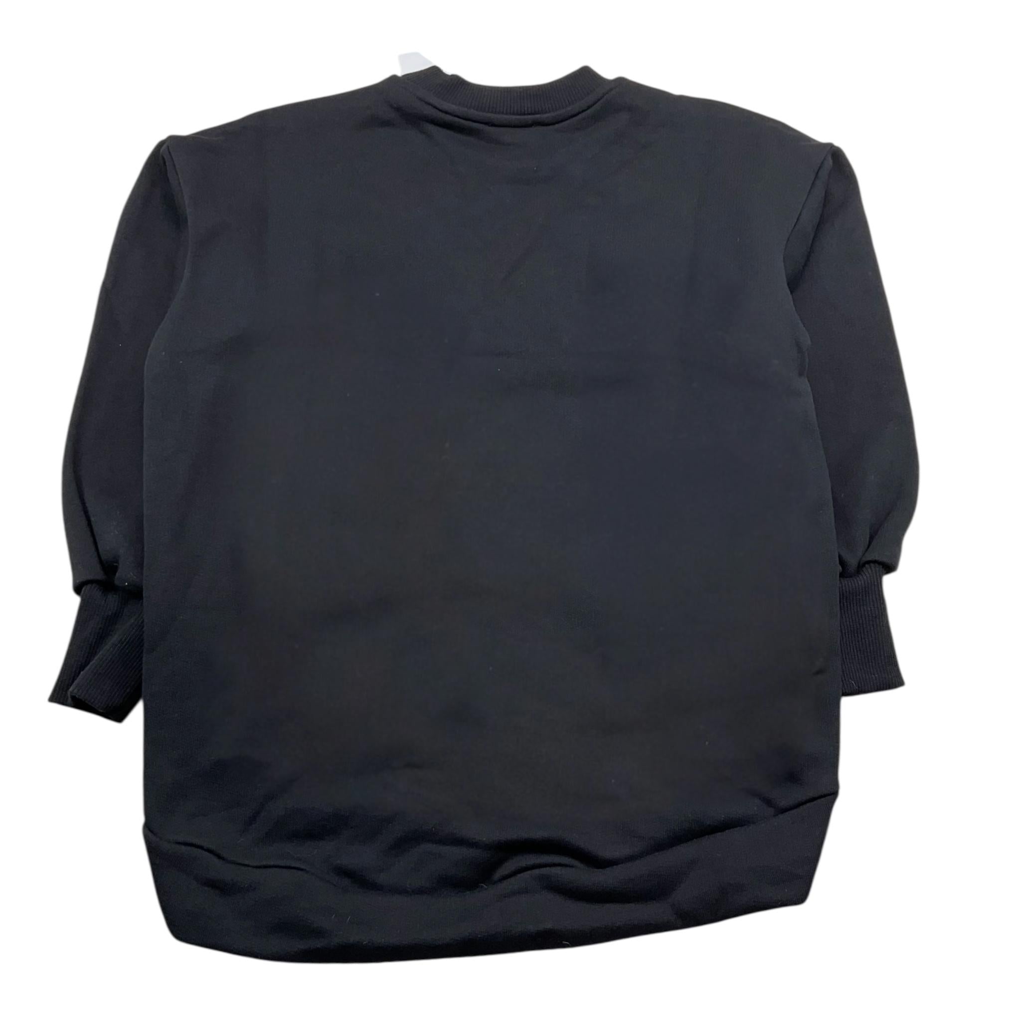 LU LU BY MISS GRANT felpa tinta unita con stampa Nero per Bambina LL3035X NERO LU LU BY MISS GRANT 