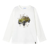 MAYORAL shirt girocollo tinta unita con stampa in contrasto Bianco per Bambino 4052J BIANCO MAYORAL 