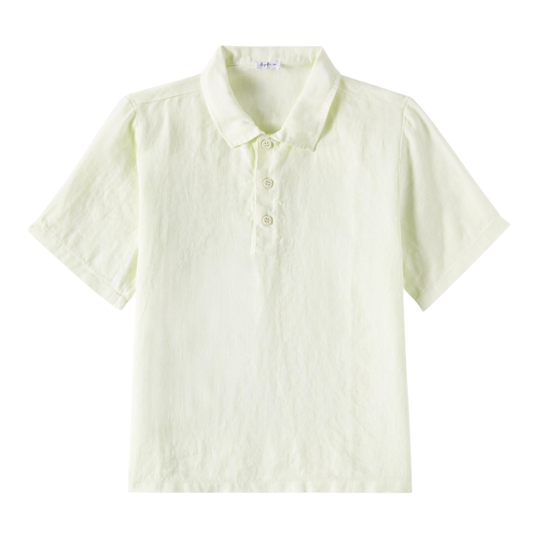 Il Gufo Camicia Mezza Manica Tinta Unita per Bambino P25PC060L6006 VERDE IL GUFO 