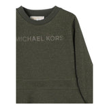 MICHAEL KORS abito girocollo tinta unita con sampa Verde per Bambina R30166 VERDE MICHAEL KORS 
