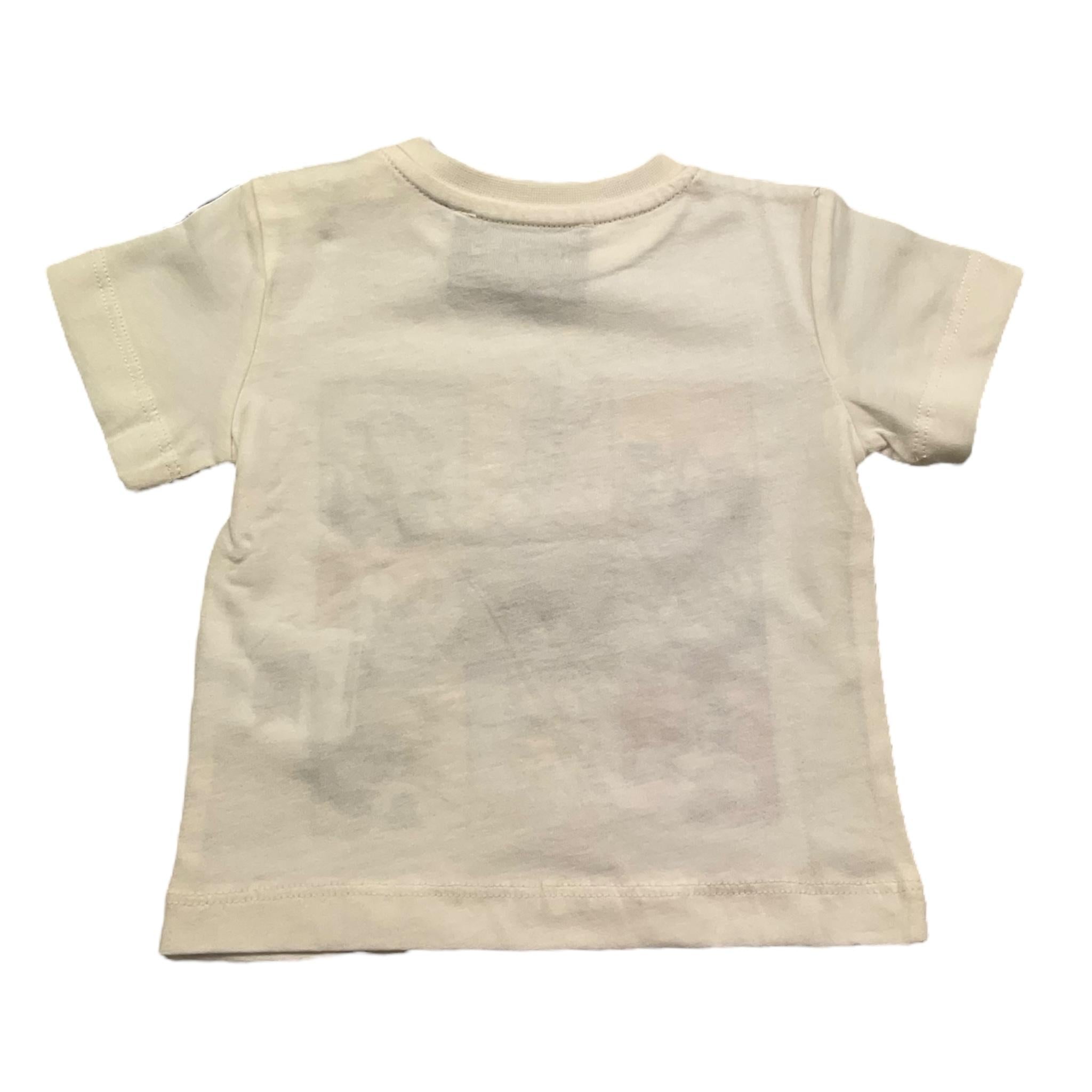 Iceberg T-Shirt Girocollo Tinta Unita con Stampe In Contrasto per Neonato TSICE5125B PANNA ICEBERG 