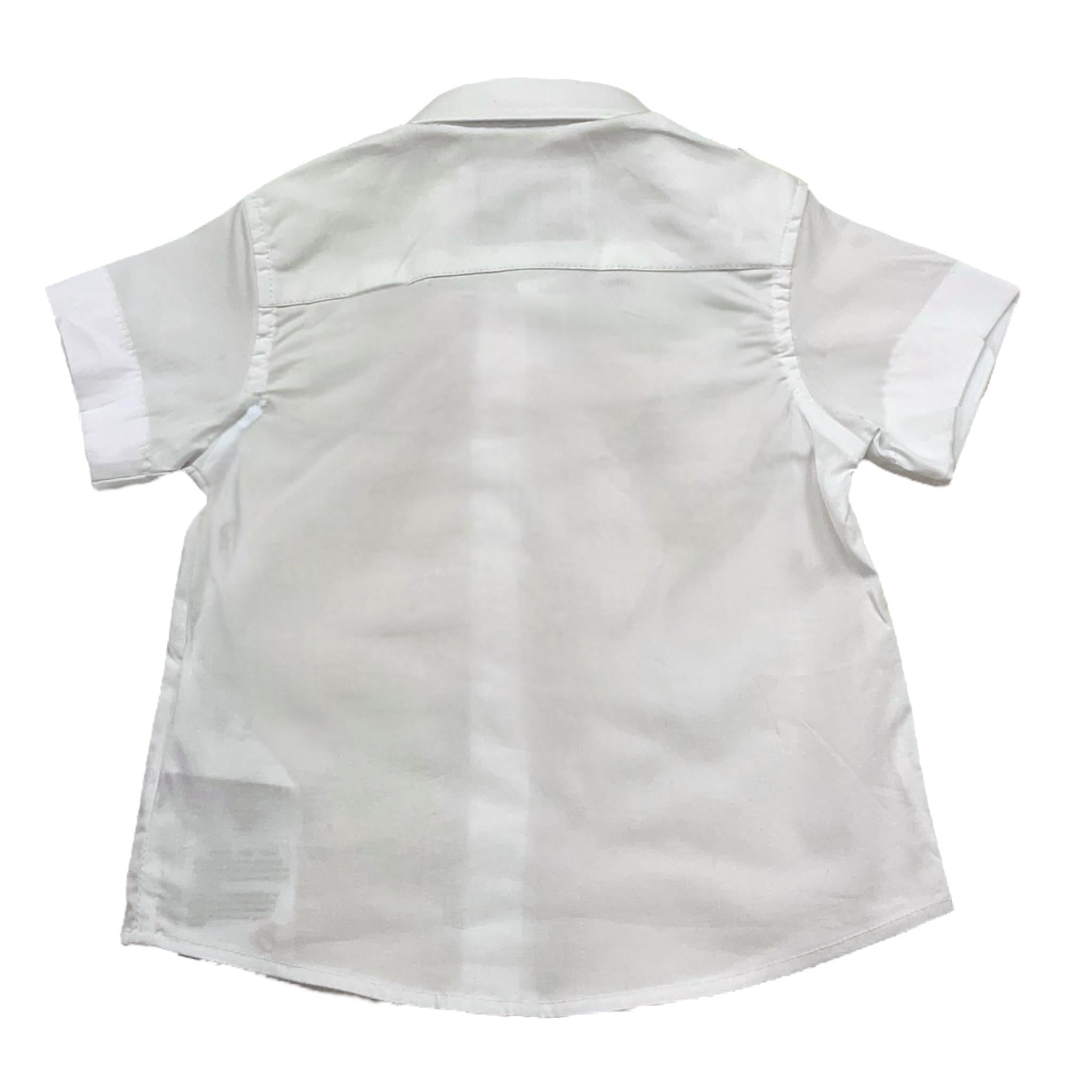 Iceberg Camicia Mezza Manica Tinta Unita con Logo per Neonato CMICE5111B BIANCO ICEBERG 