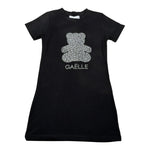 Gaelle Abito T-Shirt tinta unita con Brillantini Nero per Bambina 2746V00529 NERO GAELLE 