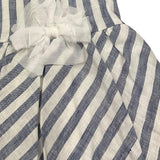 J.O. Milano Abito Giromanica Tinta Unita con Fantasia A Righe per Bambina 172B1 BIANCO J.O. MILANO 