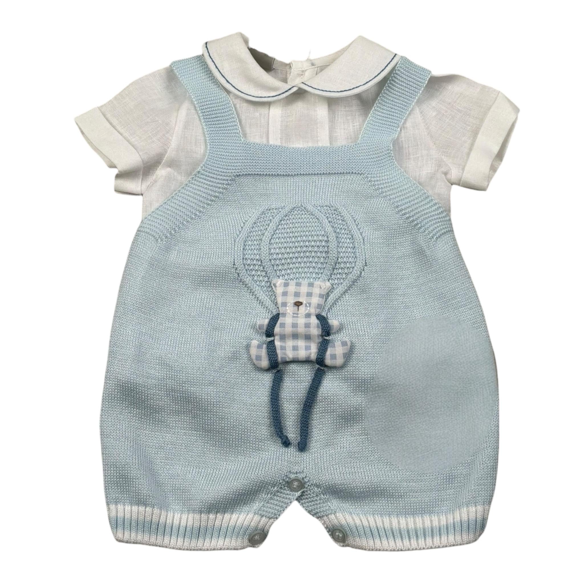 Marlu' Completo 2 Pezzi Camicia-Pagliaccetto per Neonato EB6730 AZZURRO MARLU' 