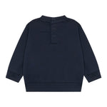 Guess Felpa Chiusa Girocollo Tinta Unita con Logo per Neonato H5RT01KAZD74 BLU GUESS 