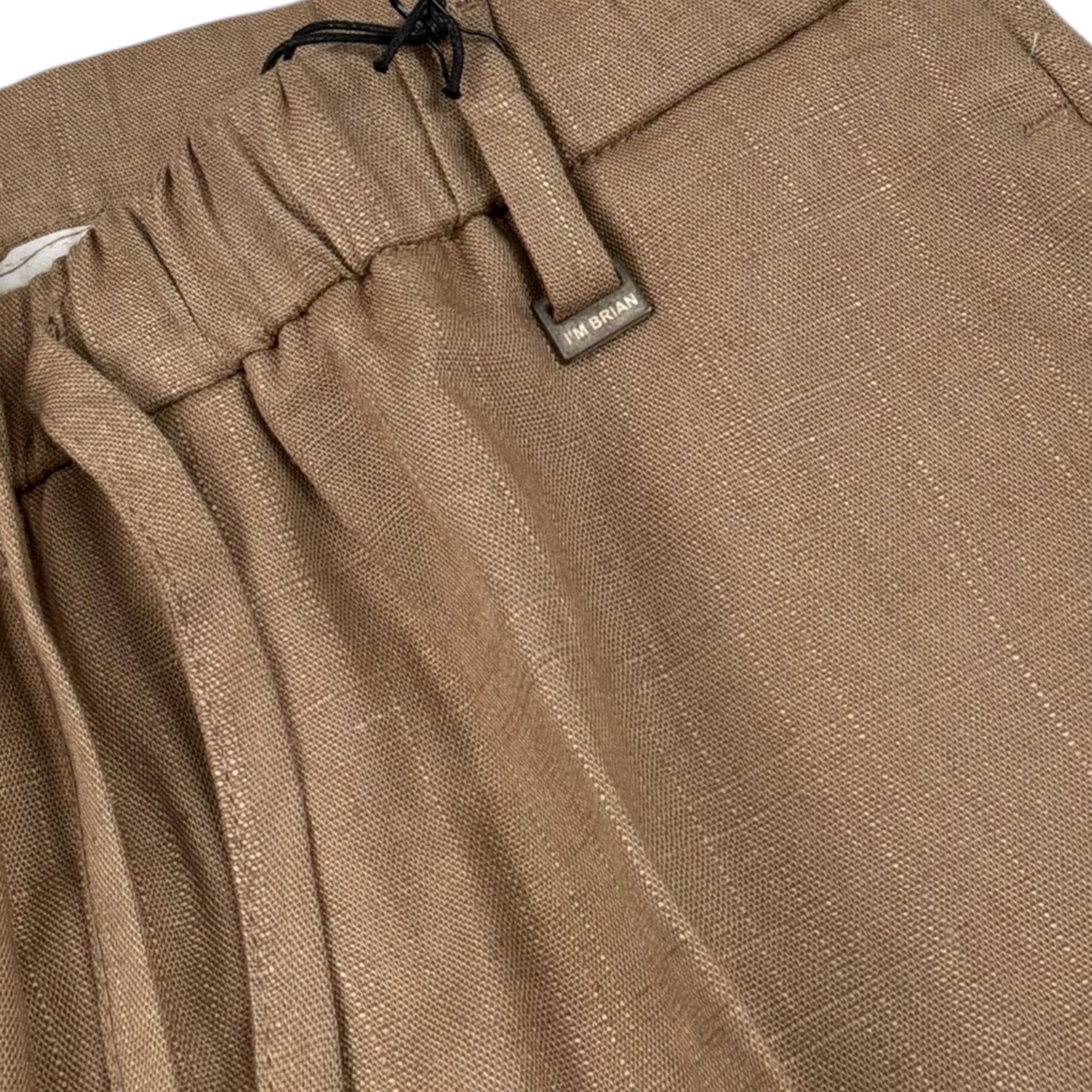 I'M Brian Bermuda Tinta Unita con Elastico In Vita per Bambino BE3247JX SABBIA I'M BRIAN 