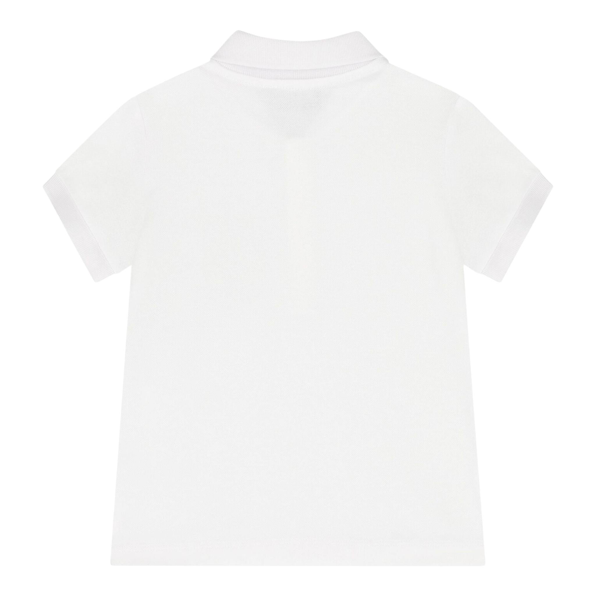 Moschino Polo Mezza Manica Tinta Unita con Stampa per Neonato M9M01P BIANCO MOSCHINO 