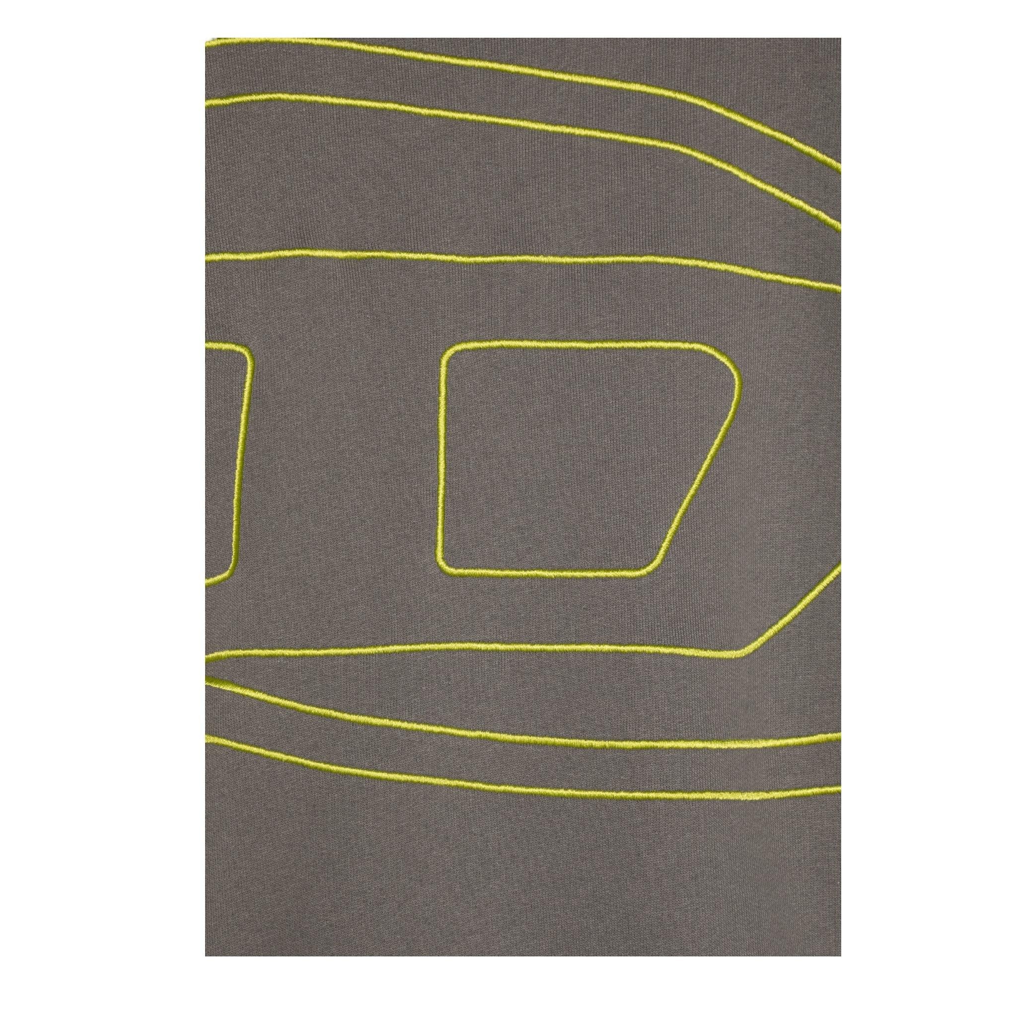 Diesel Felpa Chiusa Girocollo Tinta Unita con Logo per Bambino J02274X VERDE DIESEL 
