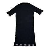Twinset Abito Mezza Manica Tinta Unita con Zip E Colletto per Bambina 251GJ3401 NERO TWINSET 