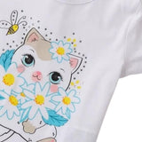 I Do T-Shirt Girocollo Tinta Unita con Stampa per Neonato 4B545 BIANCO I DO 