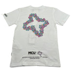 Mcu T-Shirt Girocollo tinta unita con Stampa Bianco per Bambina MCU0121 BIANCO MCU 