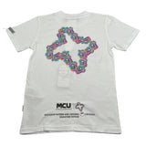 Mcu T-Shirt Girocollo tinta unita con Stampa Bianco per Bambina MCU0121 BIANCO MCU 