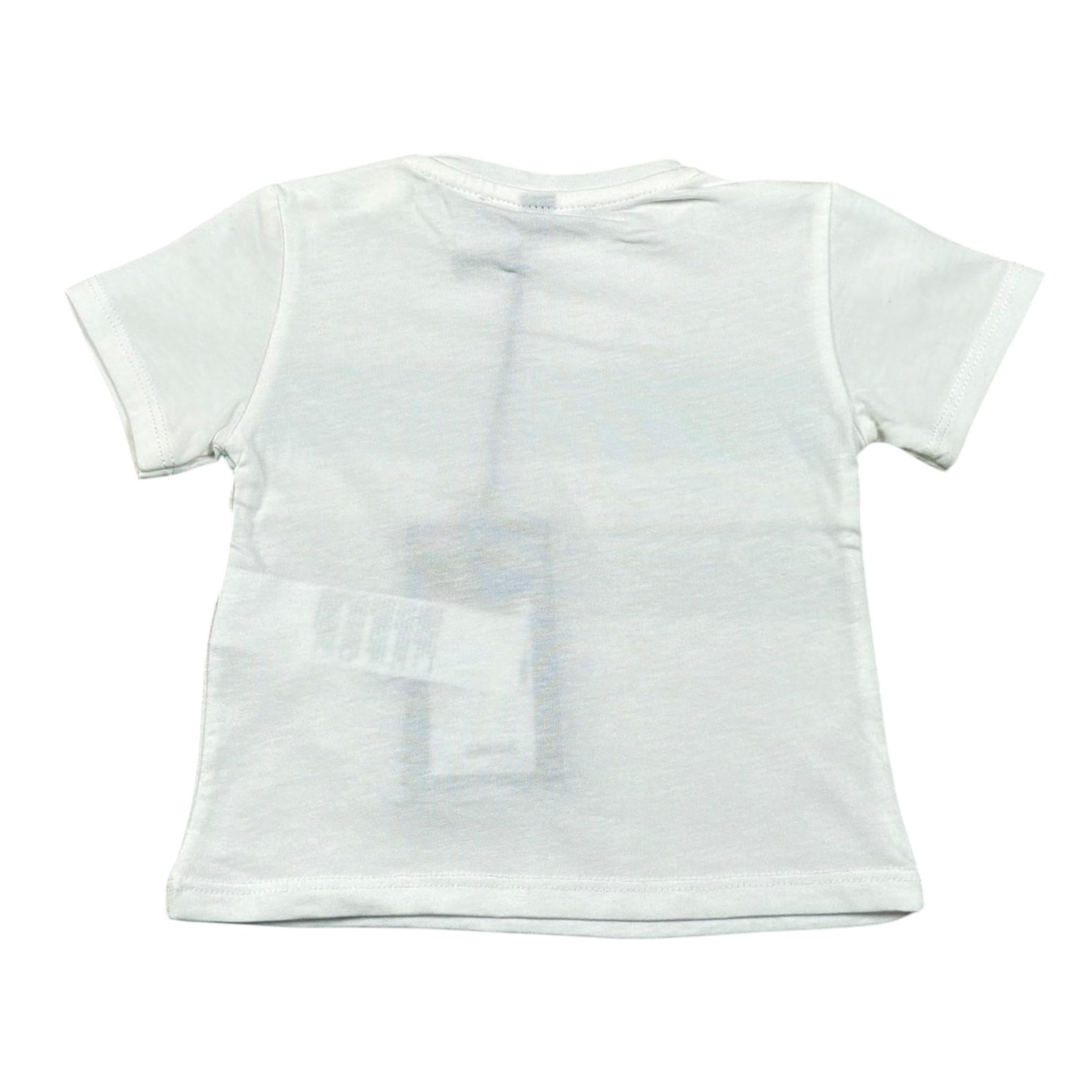Please T-Shirt Tinta Unita con Stampa per Neonato MB00030B71 BIANCO PLEASE 