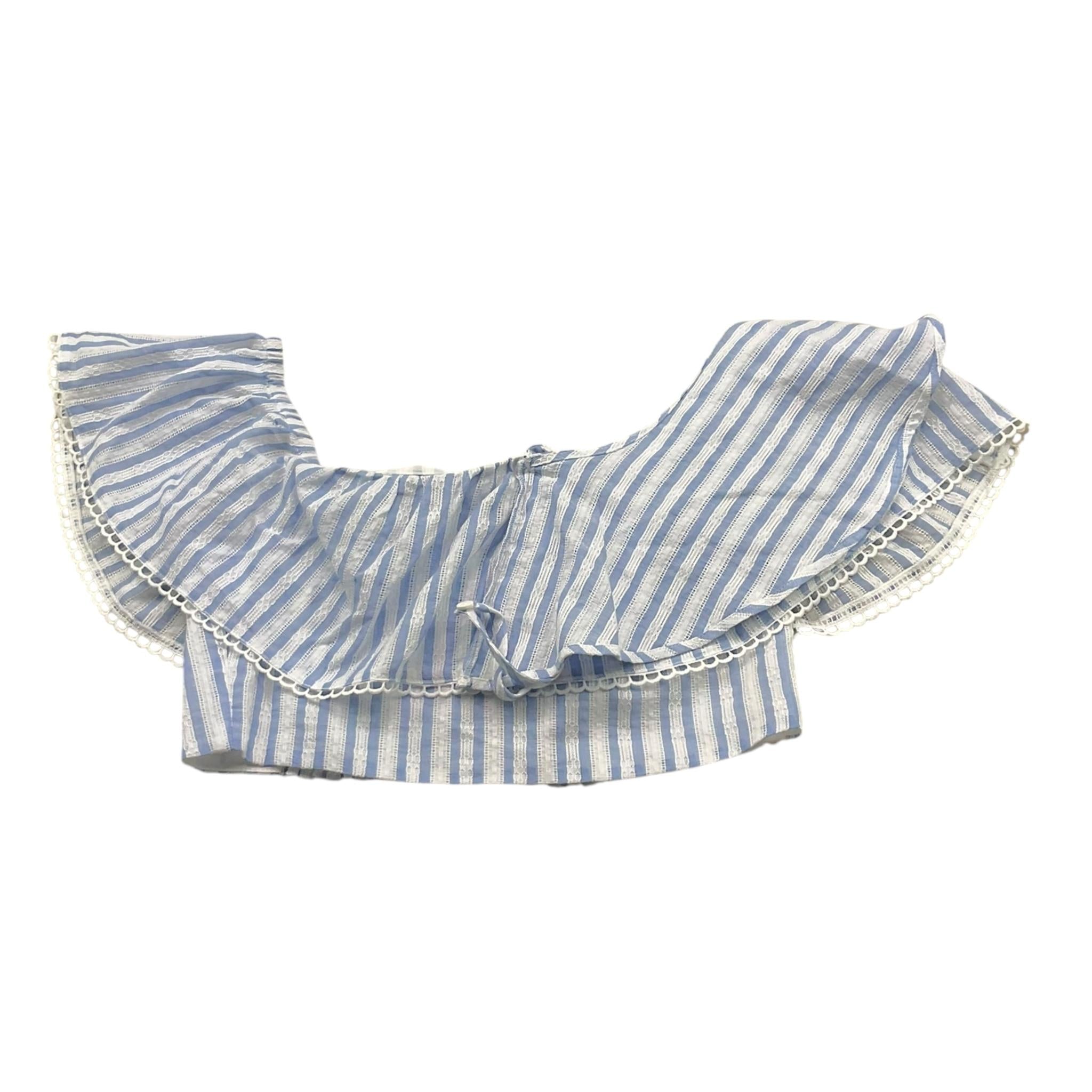 Twinset Top Bicolore con Fantasia A Righe per Bambina 251GJ2471 BIANCO TWINSET 