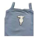 Trussardi Body Bretelline Tinta Unita con Logo per Neonata TIP26125BD AZZURRO TRUSSARDI 