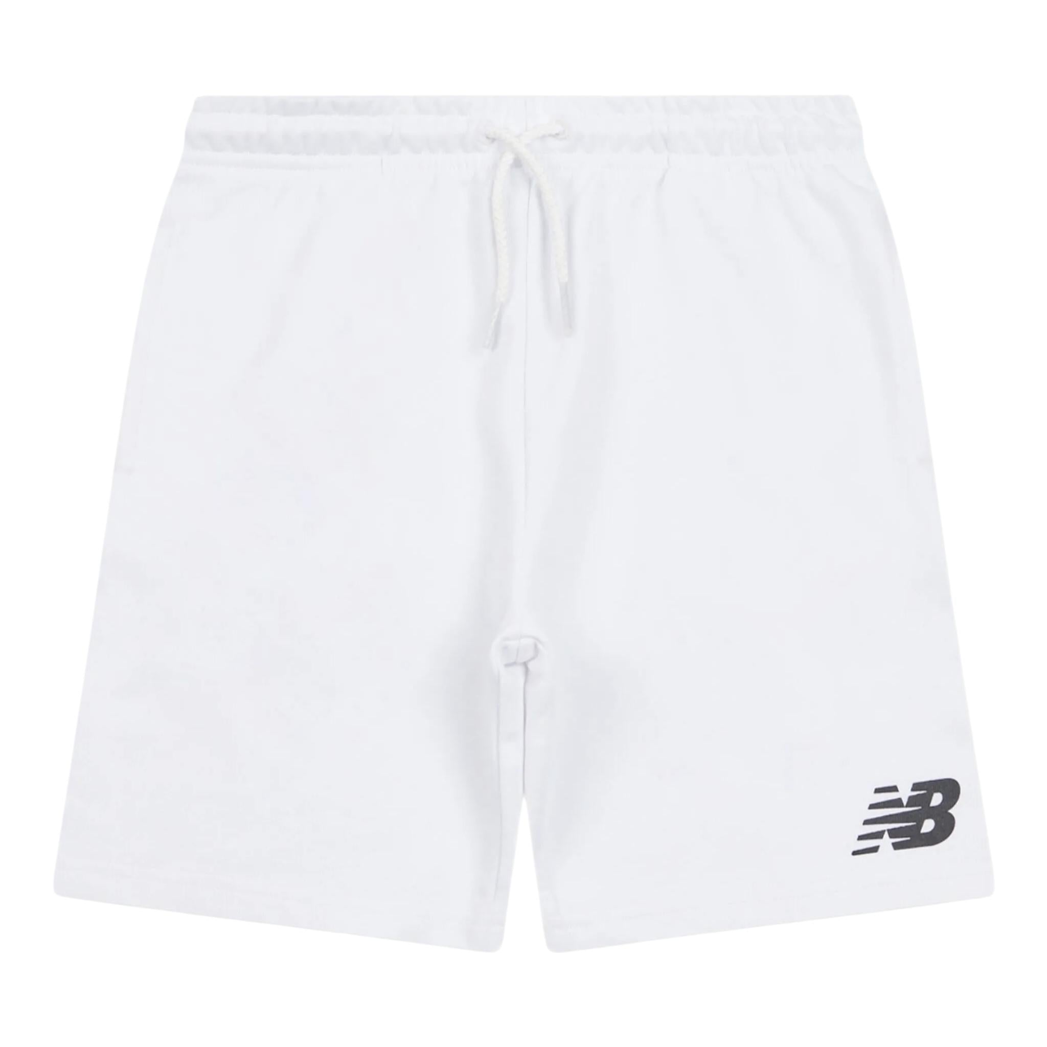 New Balance Bermuda Felpa Tinta Unita con Logo per Bambino LAKB0013 BIANCO NEW BALANCE 