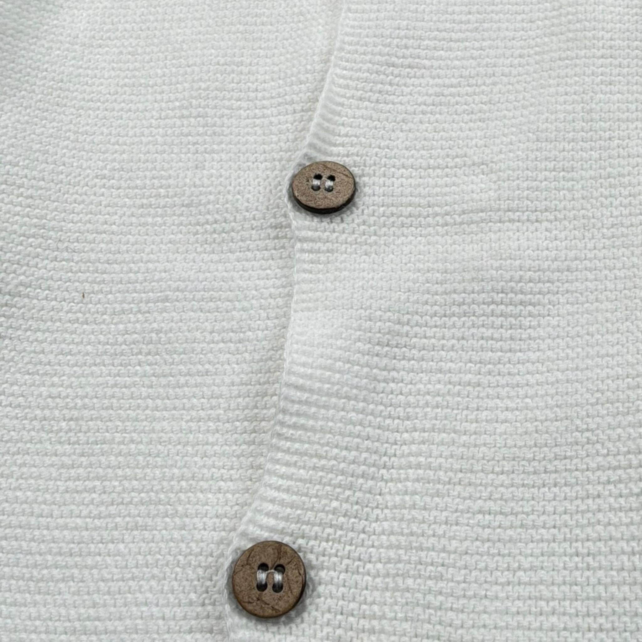 Le Coconne Cardigan Tinta Unita con Bottoni In Contrasto per Neonato LCN1592 BIANCO LE COCONNE 