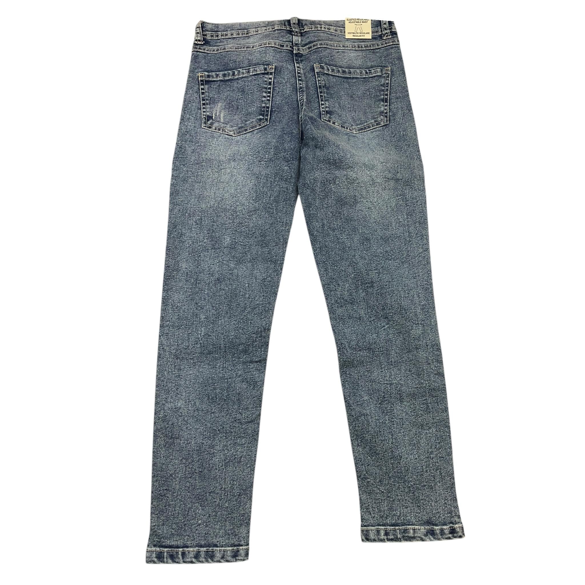 EMC jeans tint unita cn strappi e girovita regolabile Blu per Bambina BZ7036 BLU EMC 
