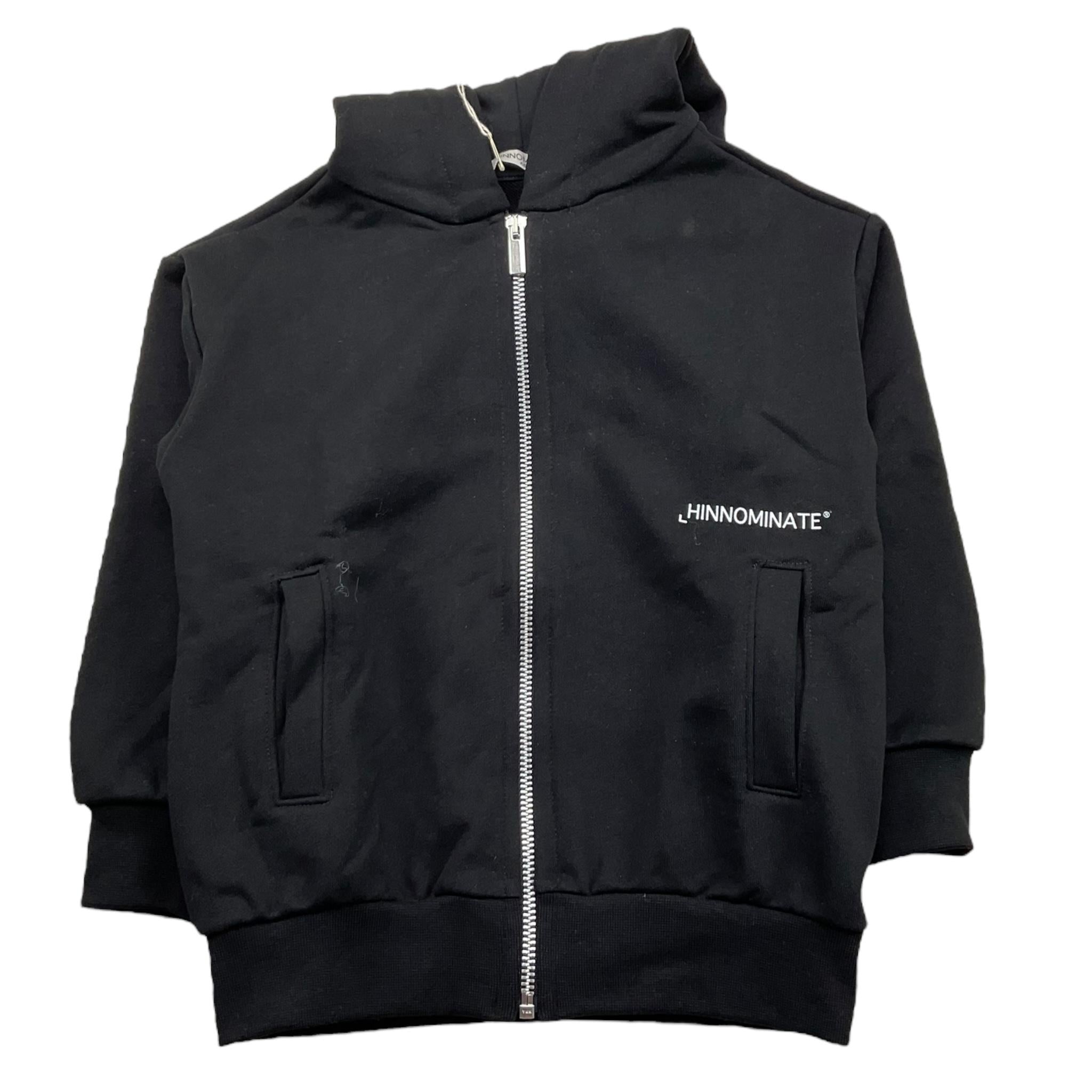 HINNOMINATE felpa tinta unita con zip e cappuccio Nero per Bambina 3635F00001 NERO HINNOMINATE 