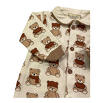 NANAN tutina manica lunga tinta unita cn orsi Bianco per Neonato I2414006B BIANCO NANAN 