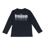 JOHN RICHMOND shirt girocollo tinta unita con stampa Nero per Neonato RIA24070TS NERO JOHN RICHMOND 