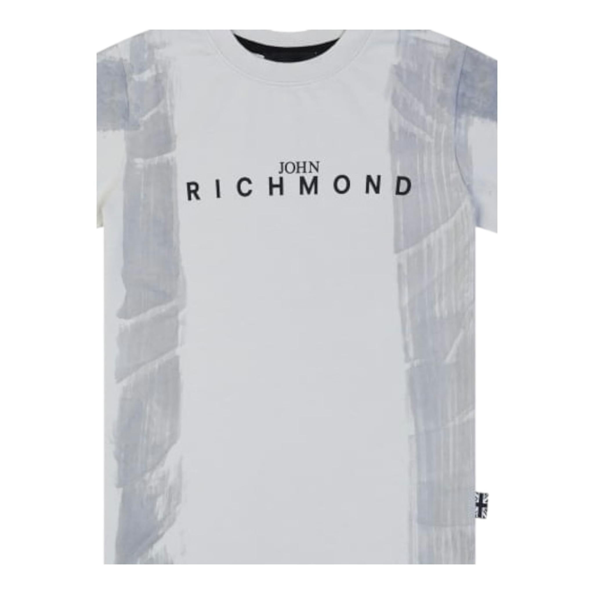 John Richmond T-Shirt Girocollo Tinta Unita con Stampa per Bambino RBP25077TS GRIGIO JOHN RICHMOND 