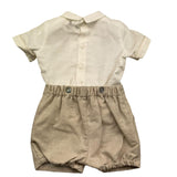 Pontoporponto Completo 2 Pezzi Camicia-Culotte per Neonato 5322 PANNA/BEIGE PONTOPORPONTO 